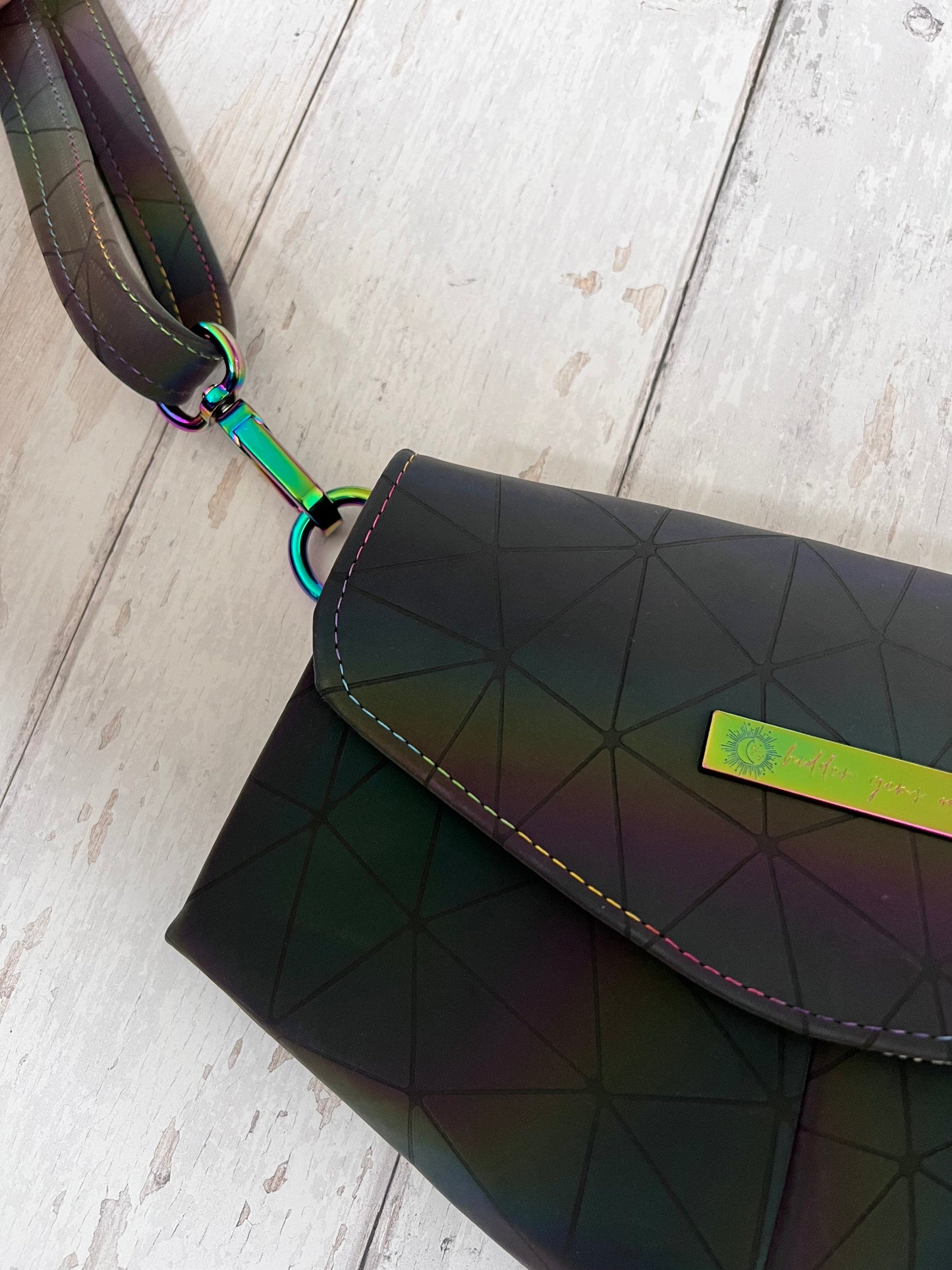 Crossbody handbag, punk bag, vegan handbag, gift for daughter, teen girl gift, gift for goth, emo style handbag, small crossbody