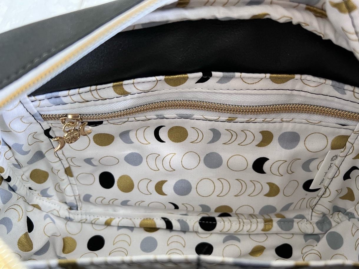Witchy gift, moon phases bag, moon bag, celestial bag, bag for witch, Samhain gift, night sky bag, rectangle handbag, crossbody bag