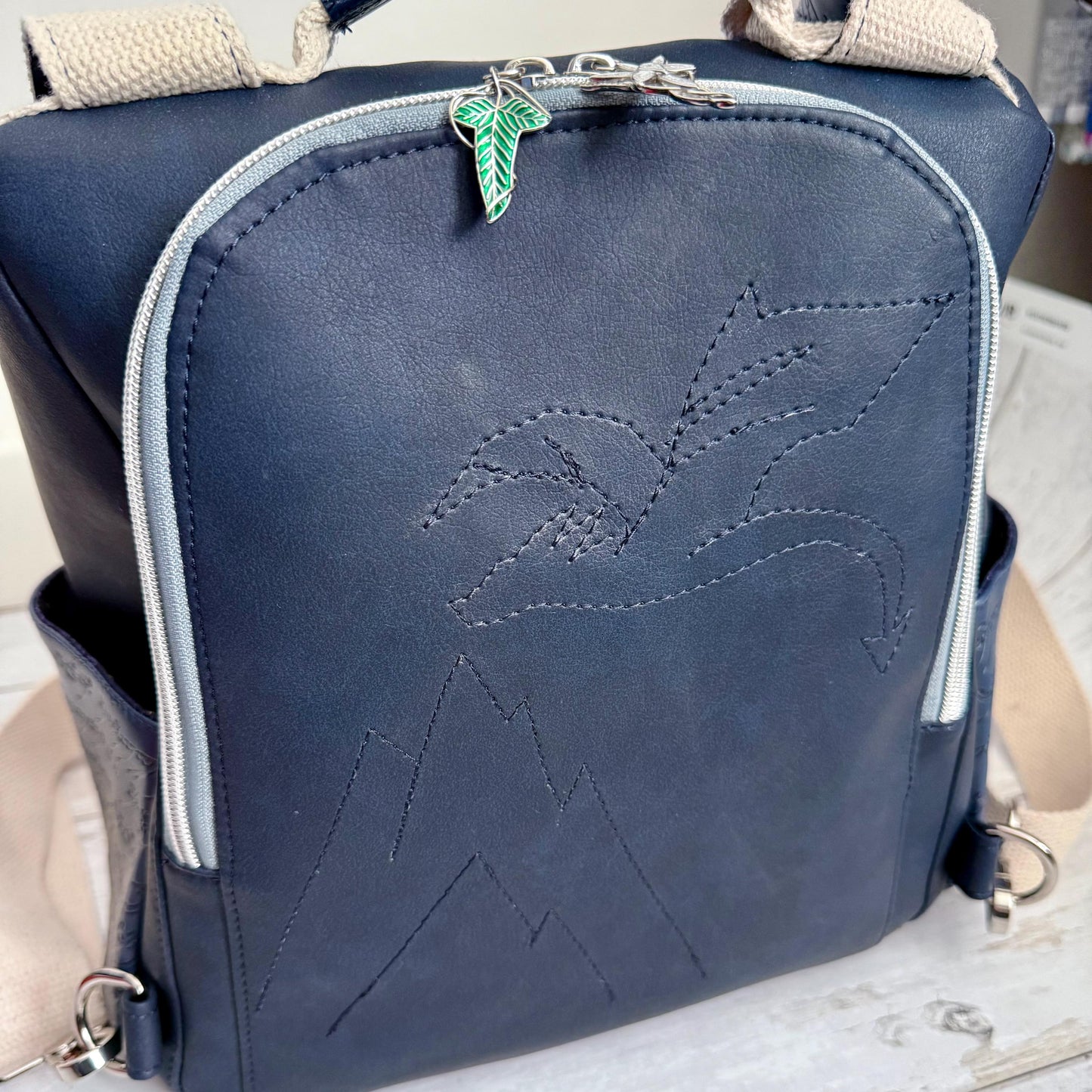 Wrap scrap bag, antitheft backpack, lotr gift, hobbitcore gift, vegan backpack, fantasy lover gift, gift for geeky girlfriend, wrap bag