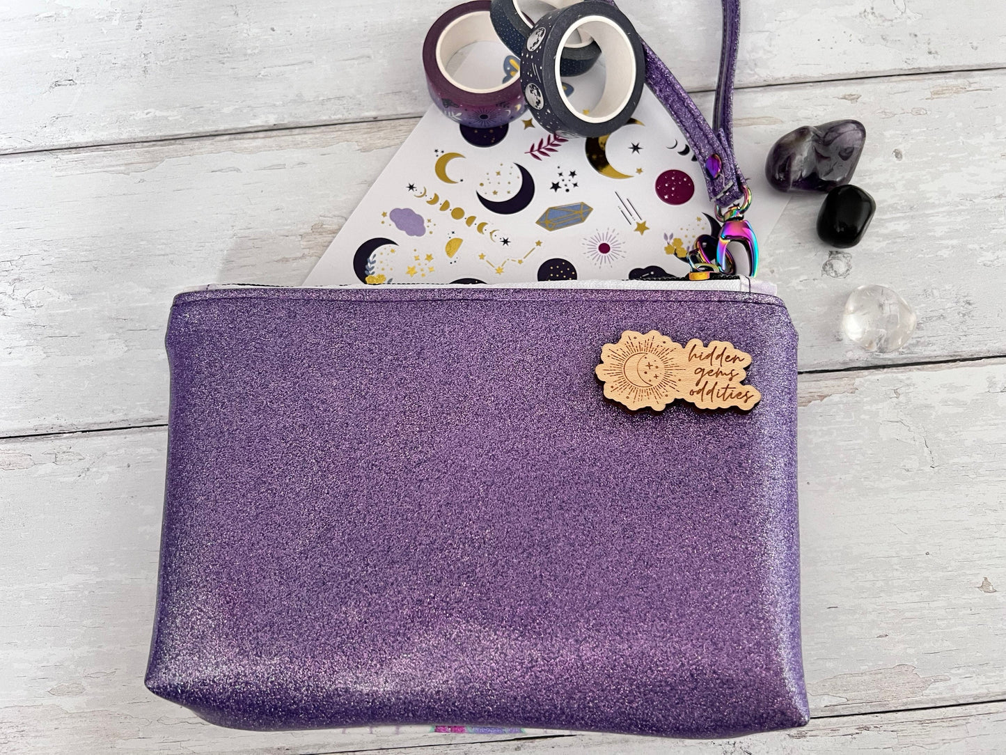 Make up Bag, Pencil Case, Toiletry Holder, Cosmetics Zip Pouch, Wristlet, Gifts for Vegans, Gift for witches, Back to school, bullet journal