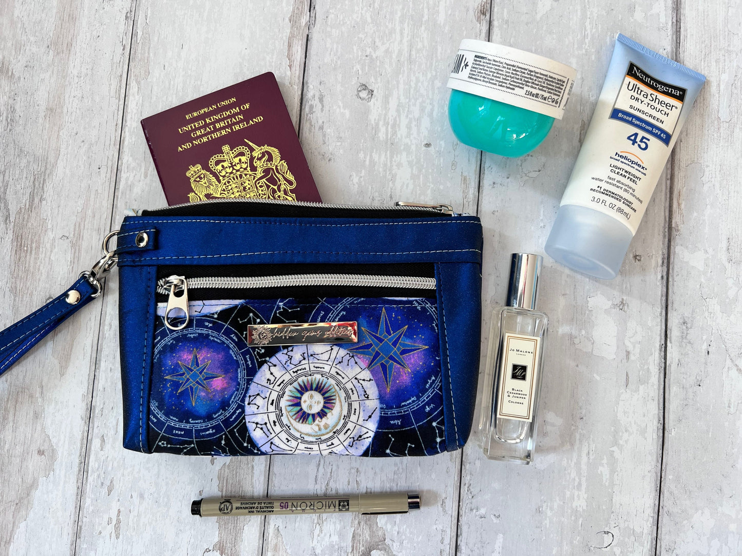 Make up Bag, Pencil Case, Toiletry Holder, Cosmetics Zip Pouch, Wristlet, Gifts for Vegans, Gift for witches, Back to school, bullet journal