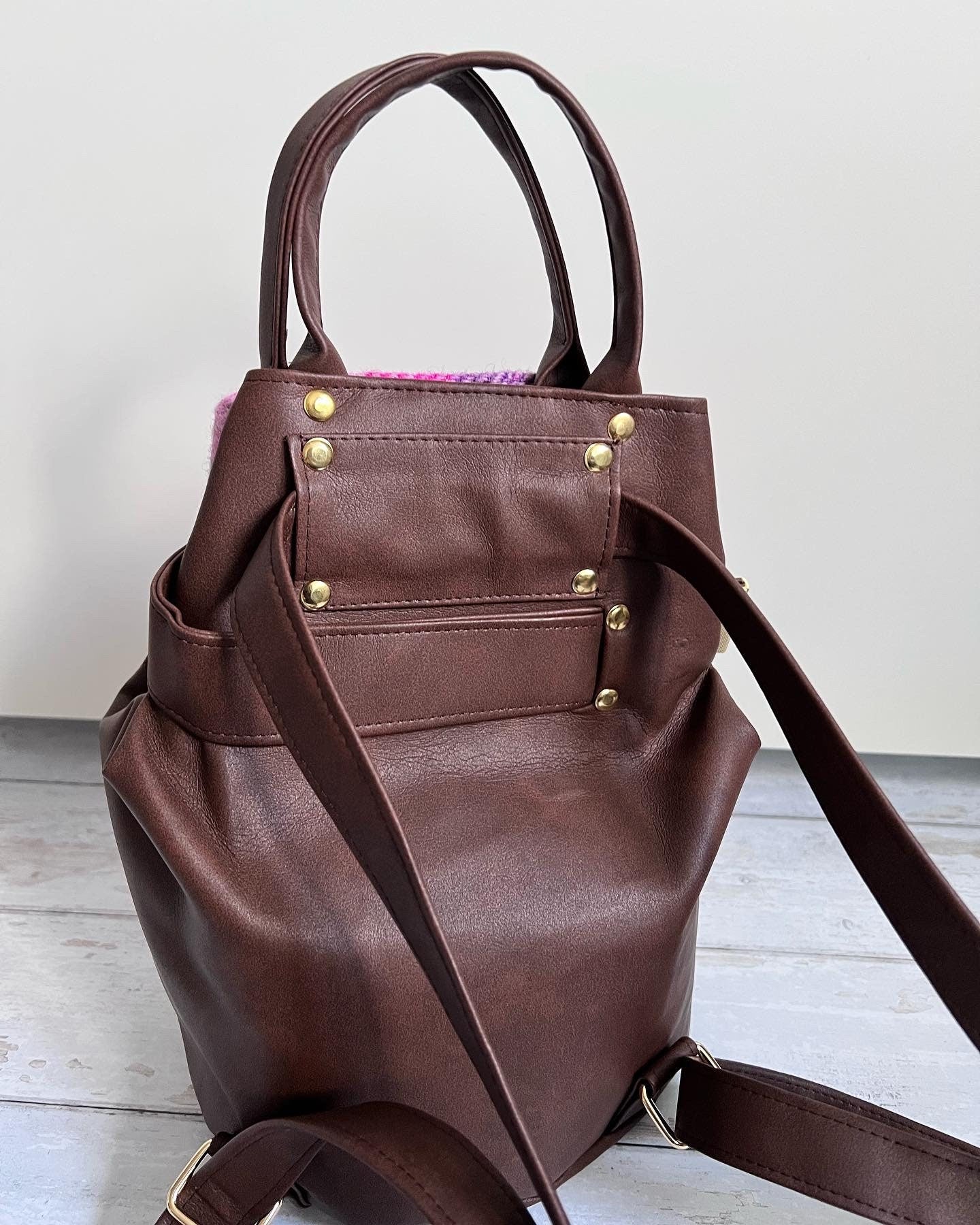 Practical handbag, Harris Tweed bag, Tartan bag, Backpack, Gift for mum, Scottish gift, teenage girl gift, Everyday bag, Bucket Bag