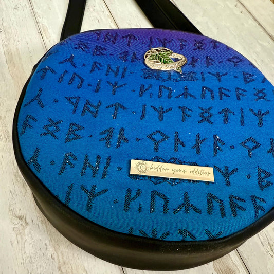 Lord of the ring gift for women, wrap scrap bag, lotrgifts, Oscha bag, middle earth bag, Tolkien gifts, vegan circle crossbody ba