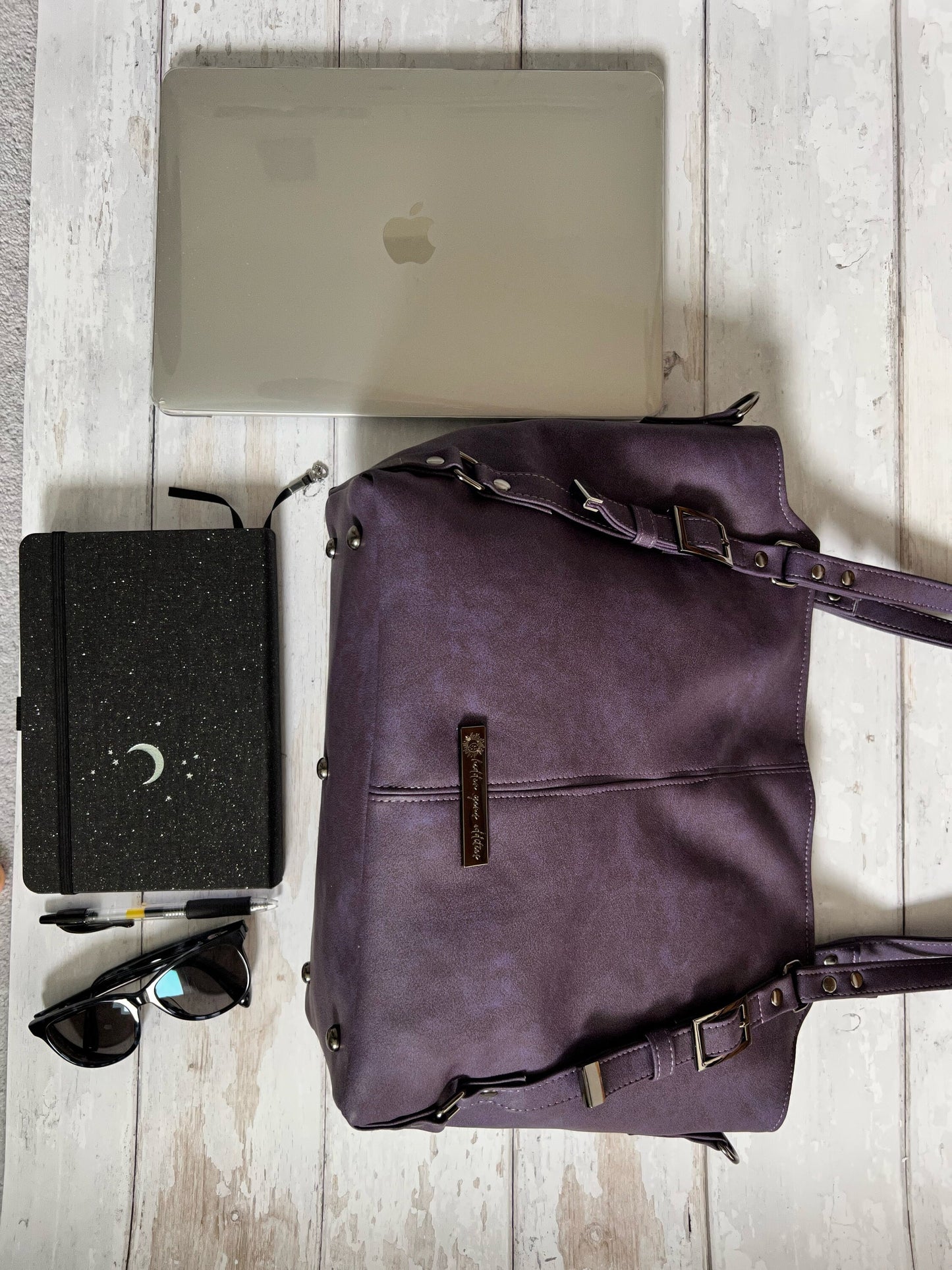 MADE TO ORDER Vegan Leather Slouchy Work Bag, large Handbag, Tote with Shoulder Strap, tote bag with pockets, school bag, work bag vegan