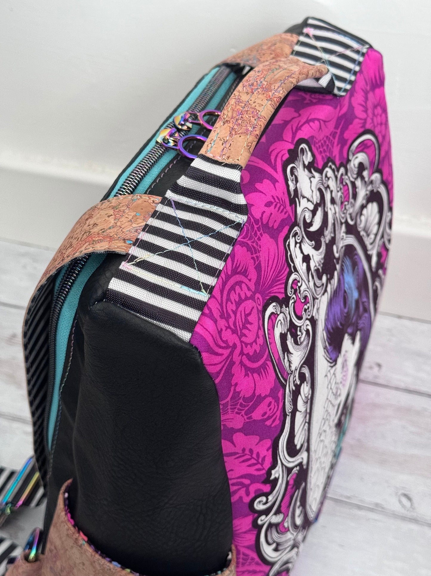 Witchy bag, gift for witches, emo bag, goth girl gifts, teen girl gift, goth bag, antitheft backpack, vegan bag, Yule gift, punk girl gift