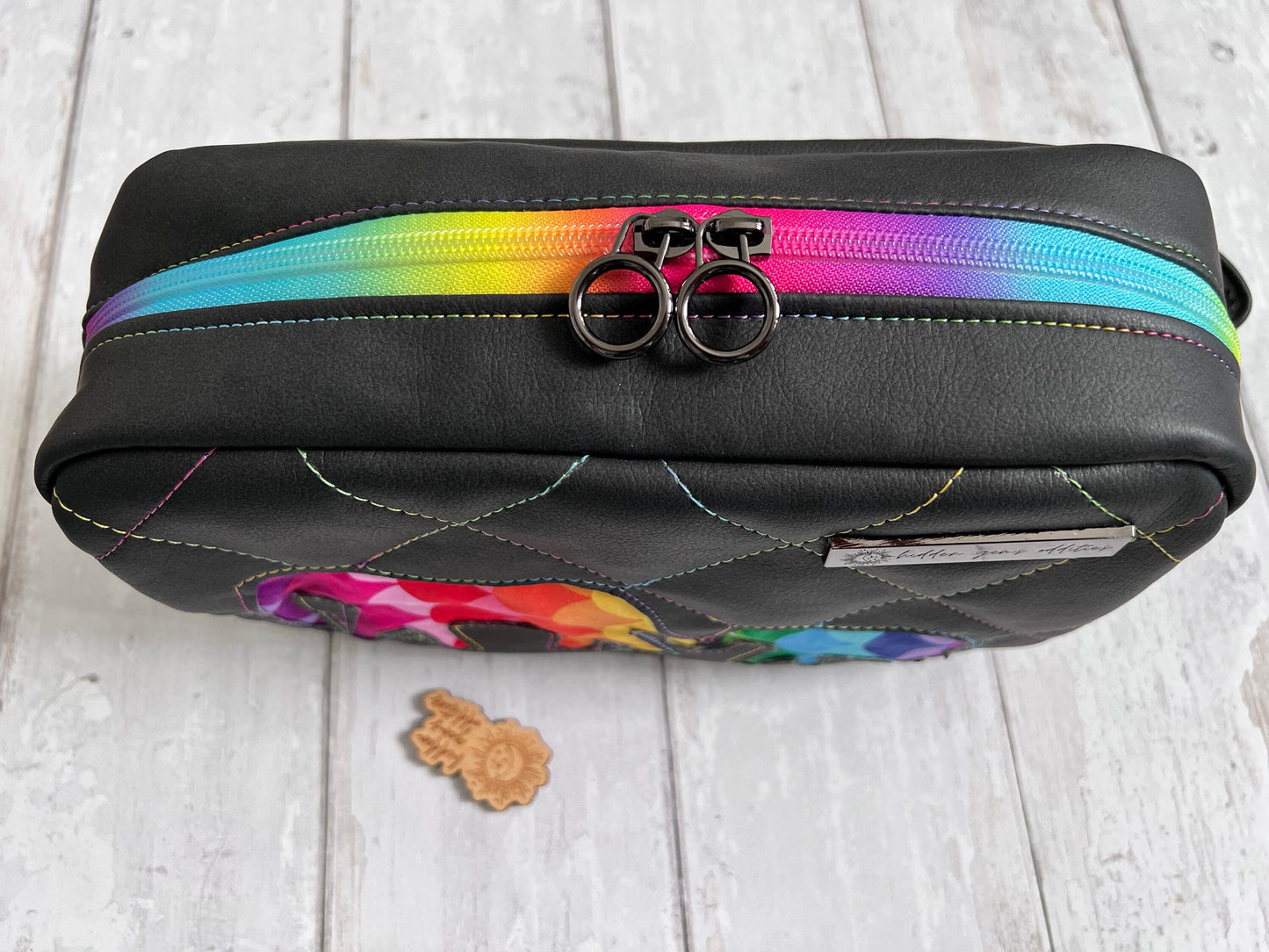 Elephant gifts, elephant bag, colourful handbag, rainbow handbag, quilted handbag, crossbody bag, crossbody bag women, rectangle bag