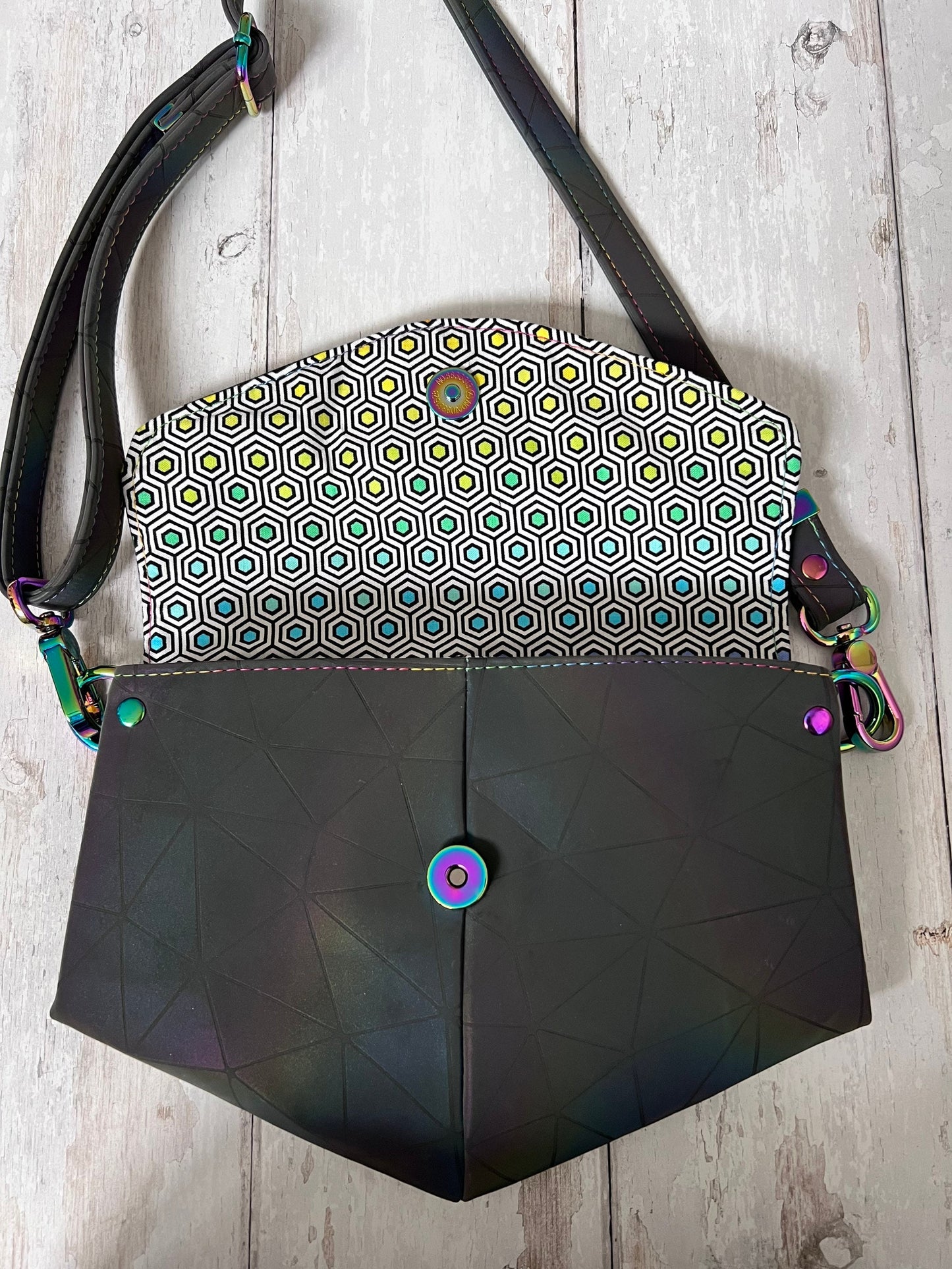 Crossbody handbag, punk bag, vegan handbag, gift for daughter, teen girl gift, gift for goth, emo style handbag, small crossbody