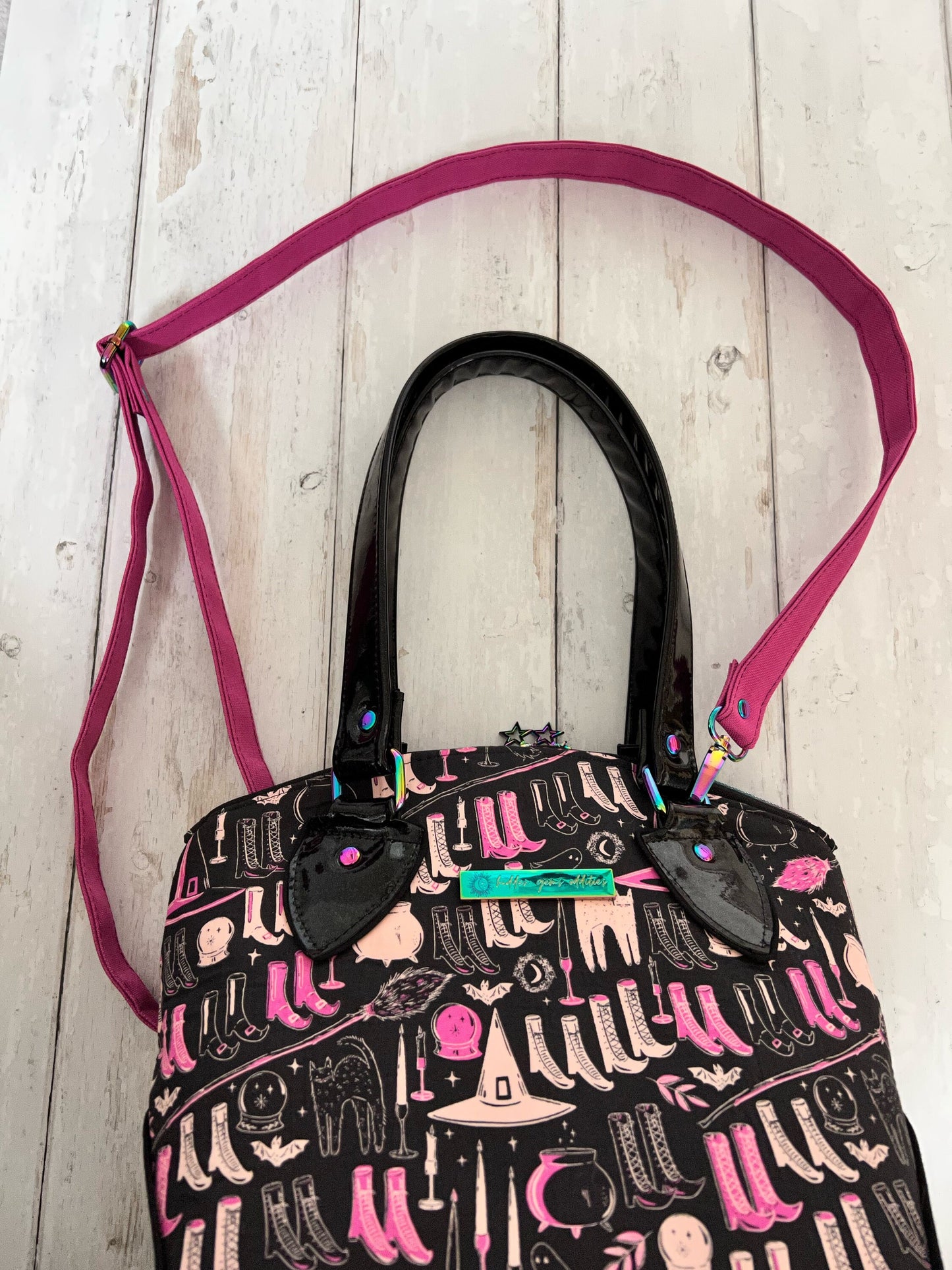 Witchy Handbag, gift for witches, emo bag, goth girl gifts, teen girl gift, goth bag, halloween bag, vegan bag, Halloween gift, Samhain gift