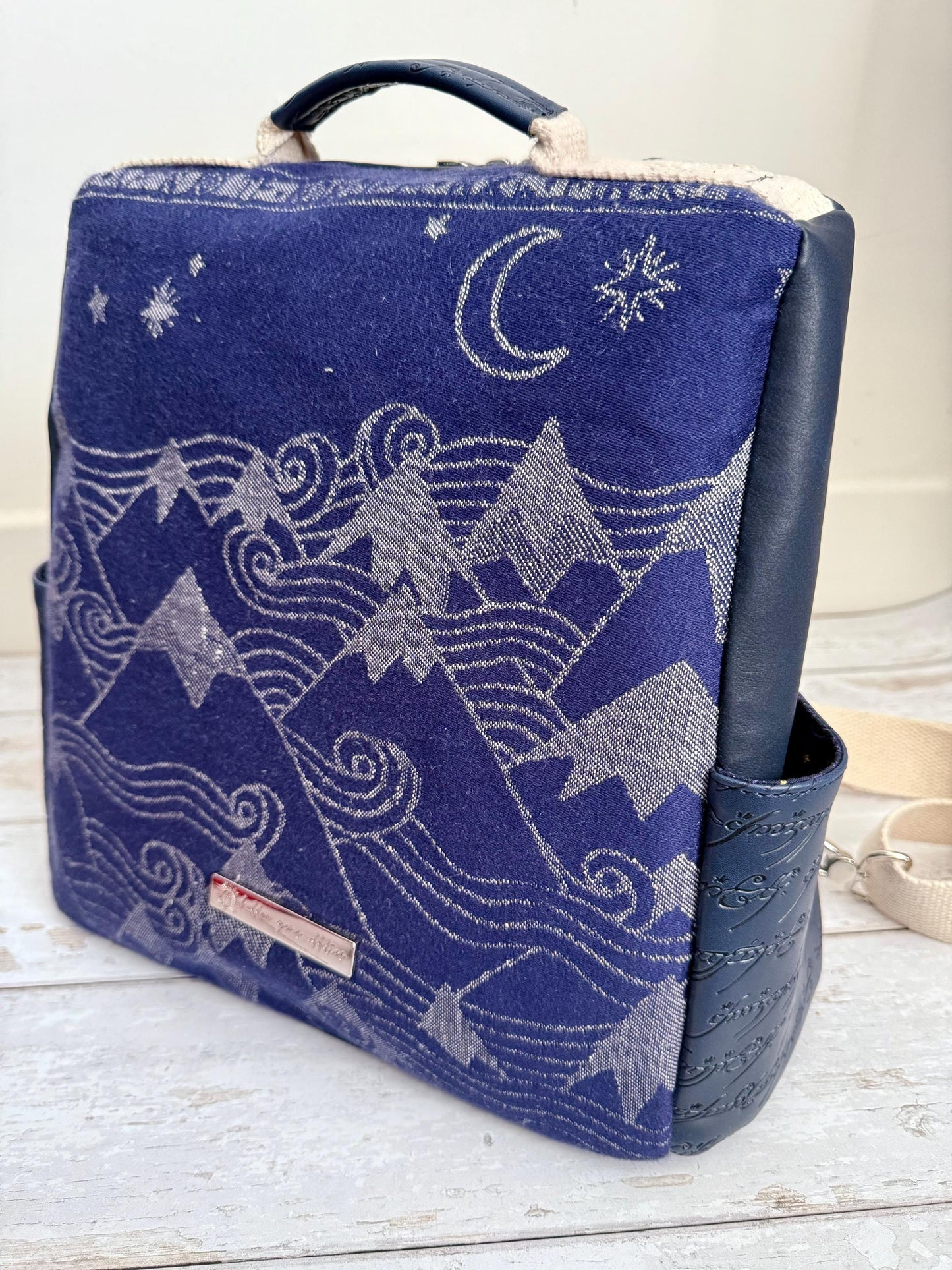 Wrap scrap bag, antitheft backpack, lotr gift, hobbitcore gift, vegan backpack, fantasy lover gift, gift for geeky girlfriend, wrap bag