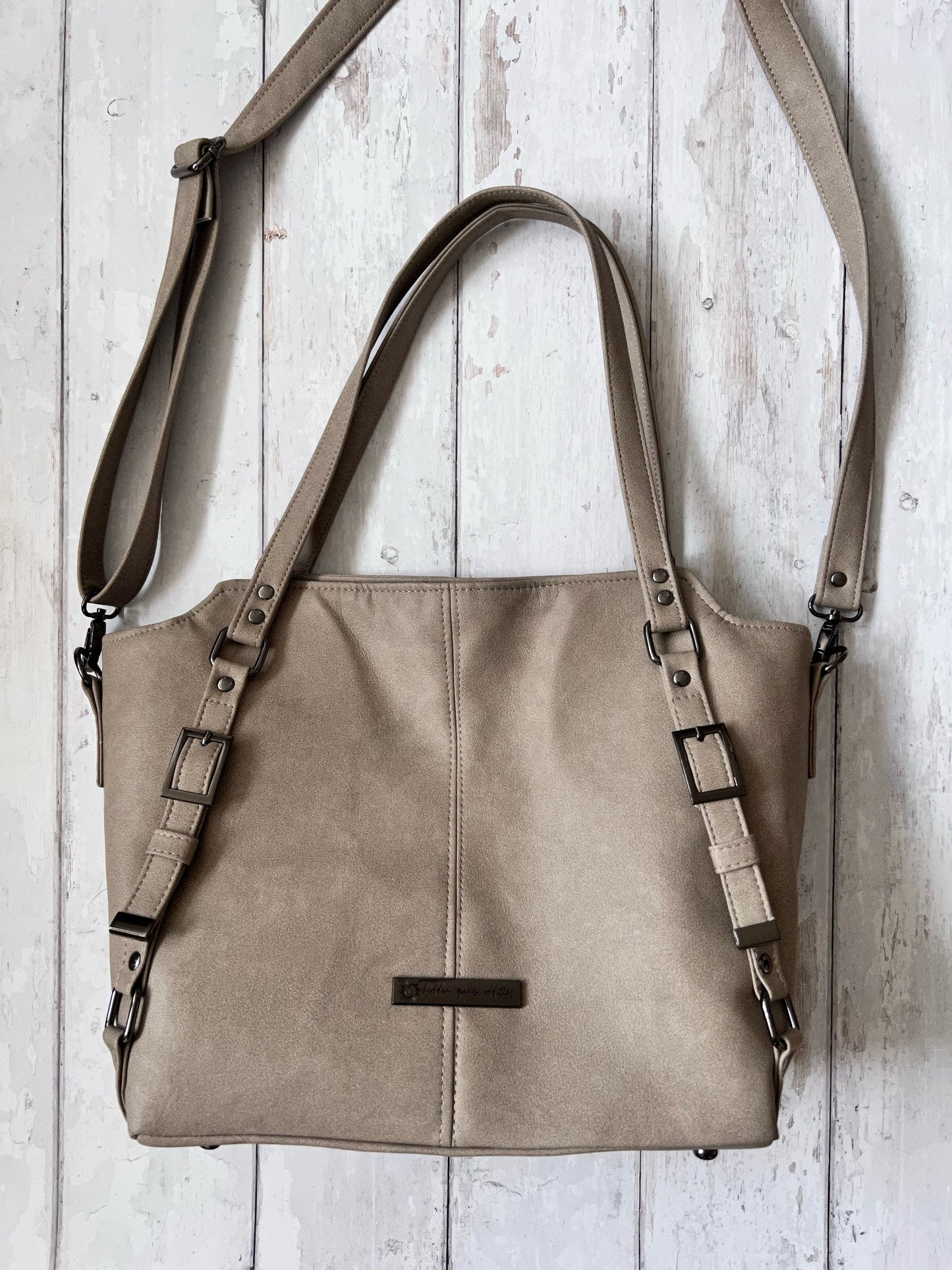 MADE TO ORDER Vegan Leather Slouchy Work Bag, large Handbag, Tote with Shoulder Strap, tote bag with pockets, school bag, work bag vegan