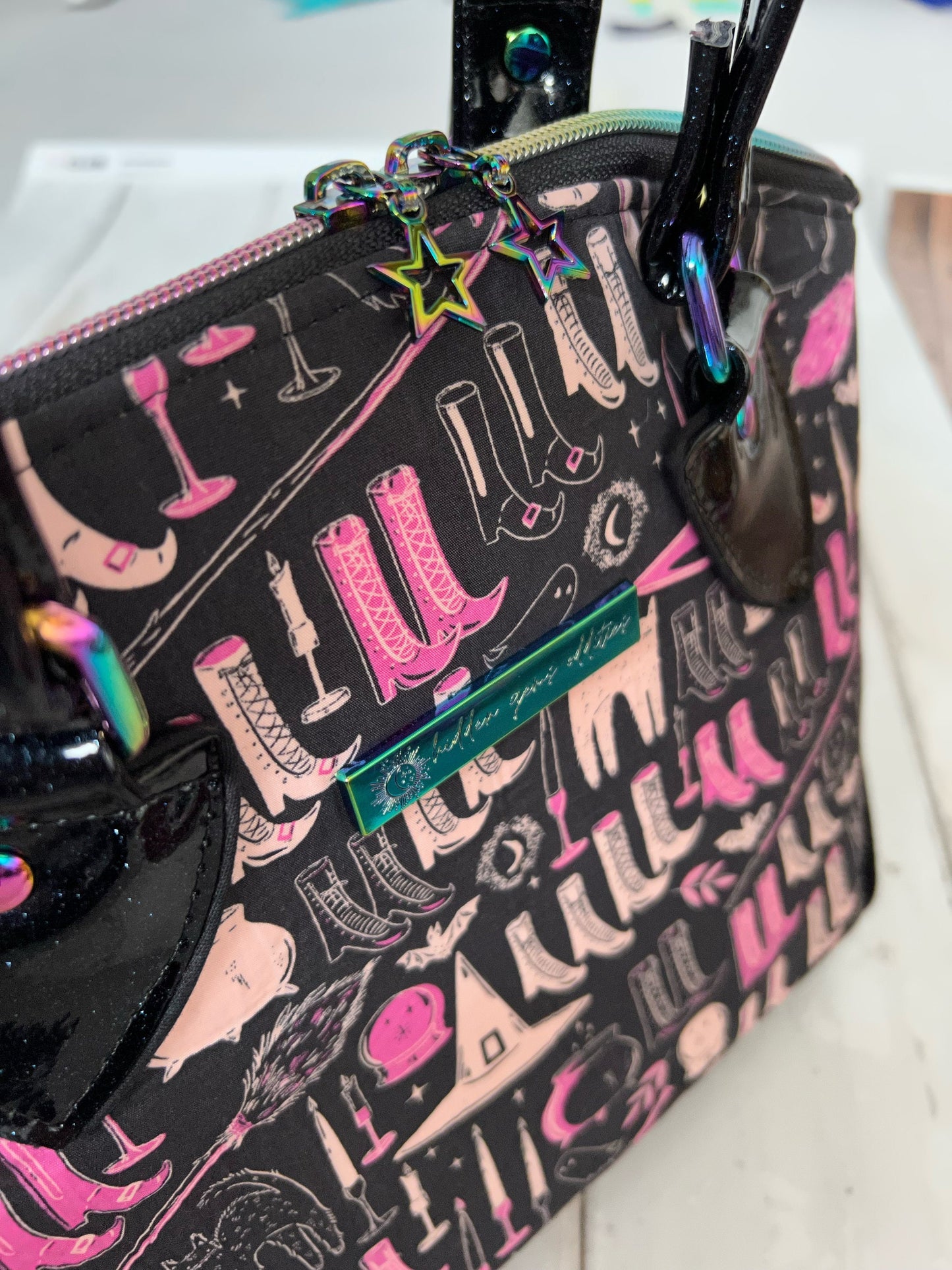 Witchy Handbag, gift for witches, emo bag, goth girl gifts, teen girl gift, goth bag, halloween bag, vegan bag, Halloween gift, Samhain gift