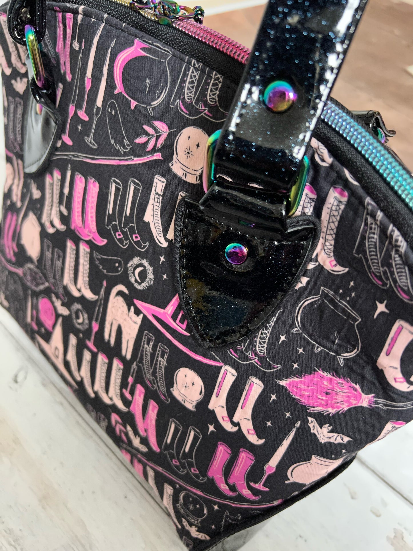 Witchy Handbag, gift for witches, emo bag, goth girl gifts, teen girl gift, goth bag, halloween bag, vegan bag, Halloween gift, Samhain gift