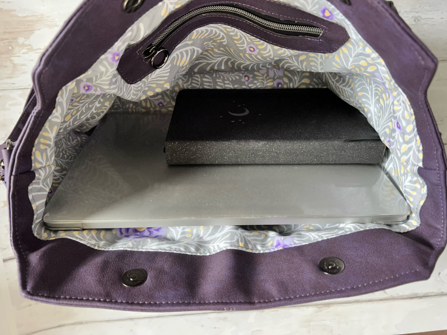 MADE TO ORDER Vegan Leather Slouchy Work Bag, large Handbag, Tote with Shoulder Strap, tote bag with pockets, school bag, work bag vegan