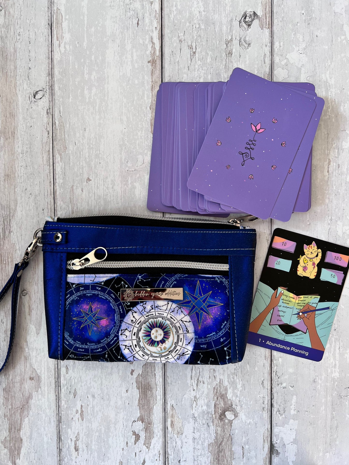 Make up Bag, Pencil Case, Toiletry Holder, Cosmetics Zip Pouch, Wristlet, Gifts for Vegans, Gift for witches, Back to school, bullet journal