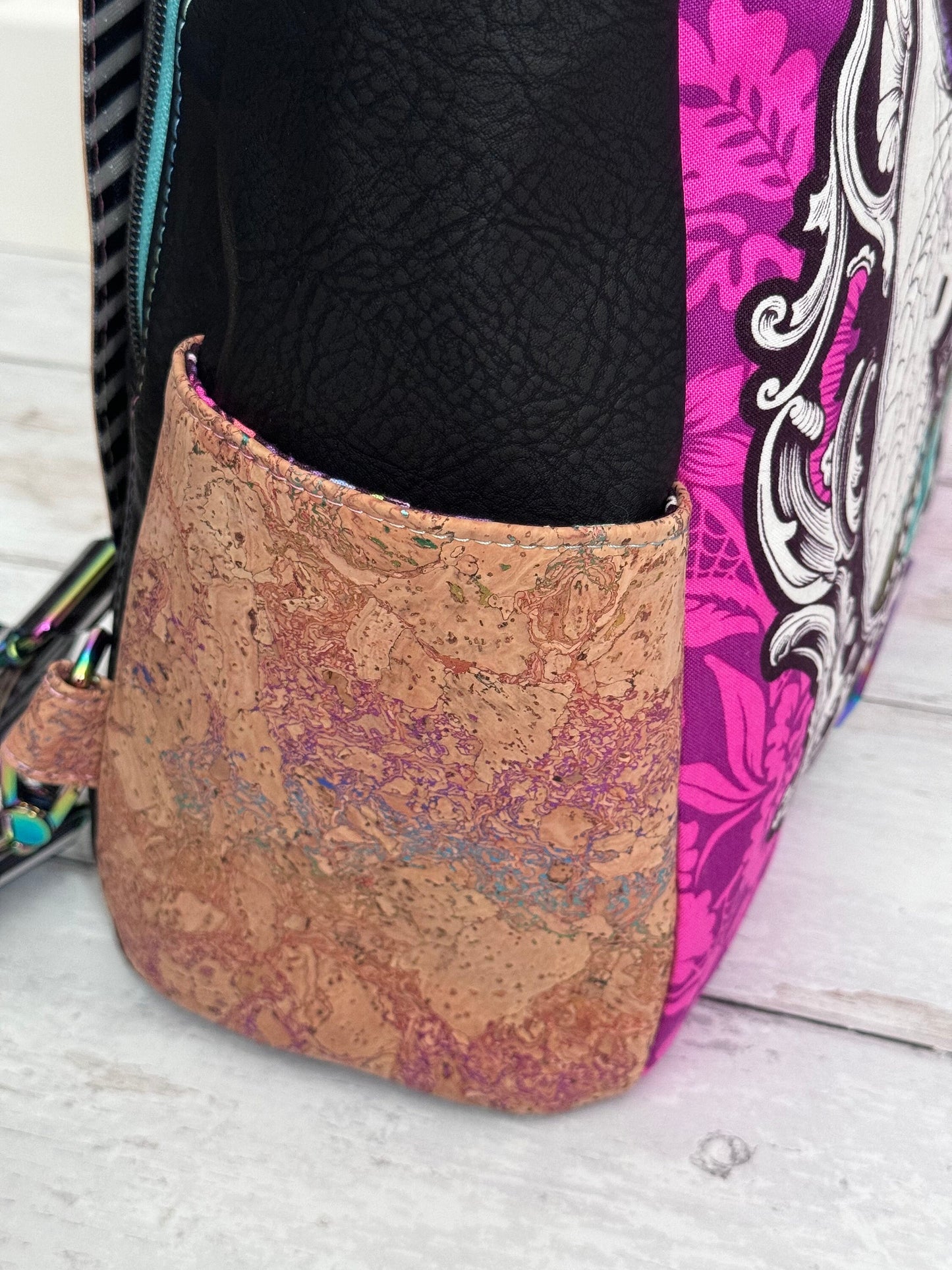 Witchy bag, gift for witches, emo bag, goth girl gifts, teen girl gift, goth bag, antitheft backpack, vegan bag, Yule gift, punk girl gift