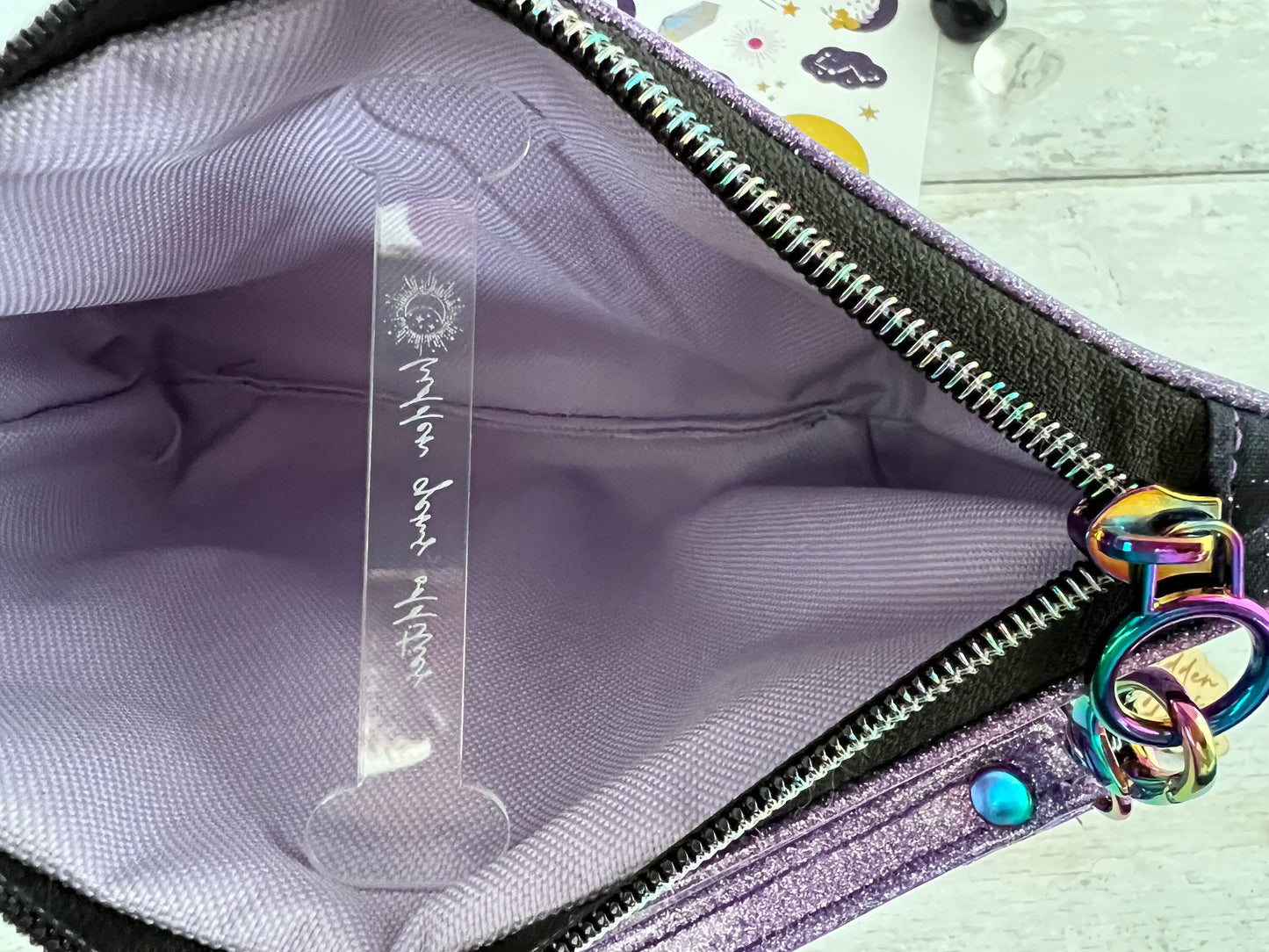 Make up Bag, Pencil Case, Toiletry Holder, Cosmetics Zip Pouch, Wristlet, Gifts for Vegans, Gift for witches, Back to school, bullet journal