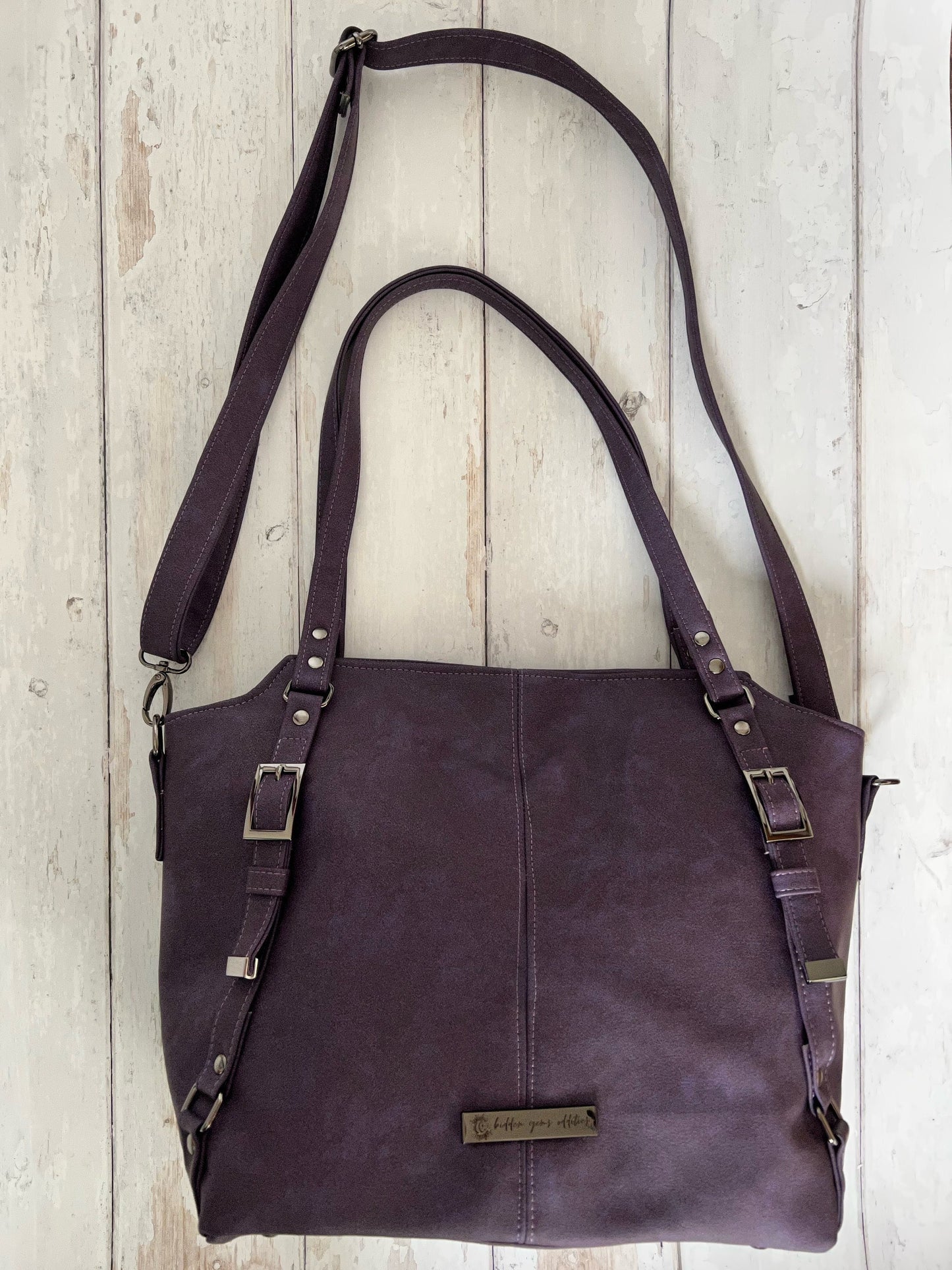 MADE TO ORDER Vegan Leather Slouchy Work Bag, large Handbag, Tote with Shoulder Strap, tote bag with pockets, school bag, work bag vegan