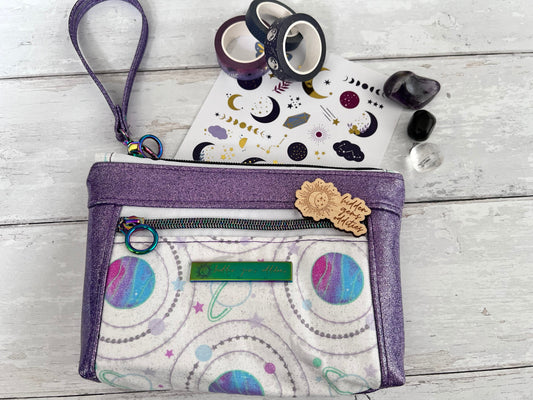 Make up Bag, Pencil Case, Toiletry Holder, Cosmetics Zip Pouch, Wristlet, Gifts for Vegans, Gift for witches, Back to school, bullet journal