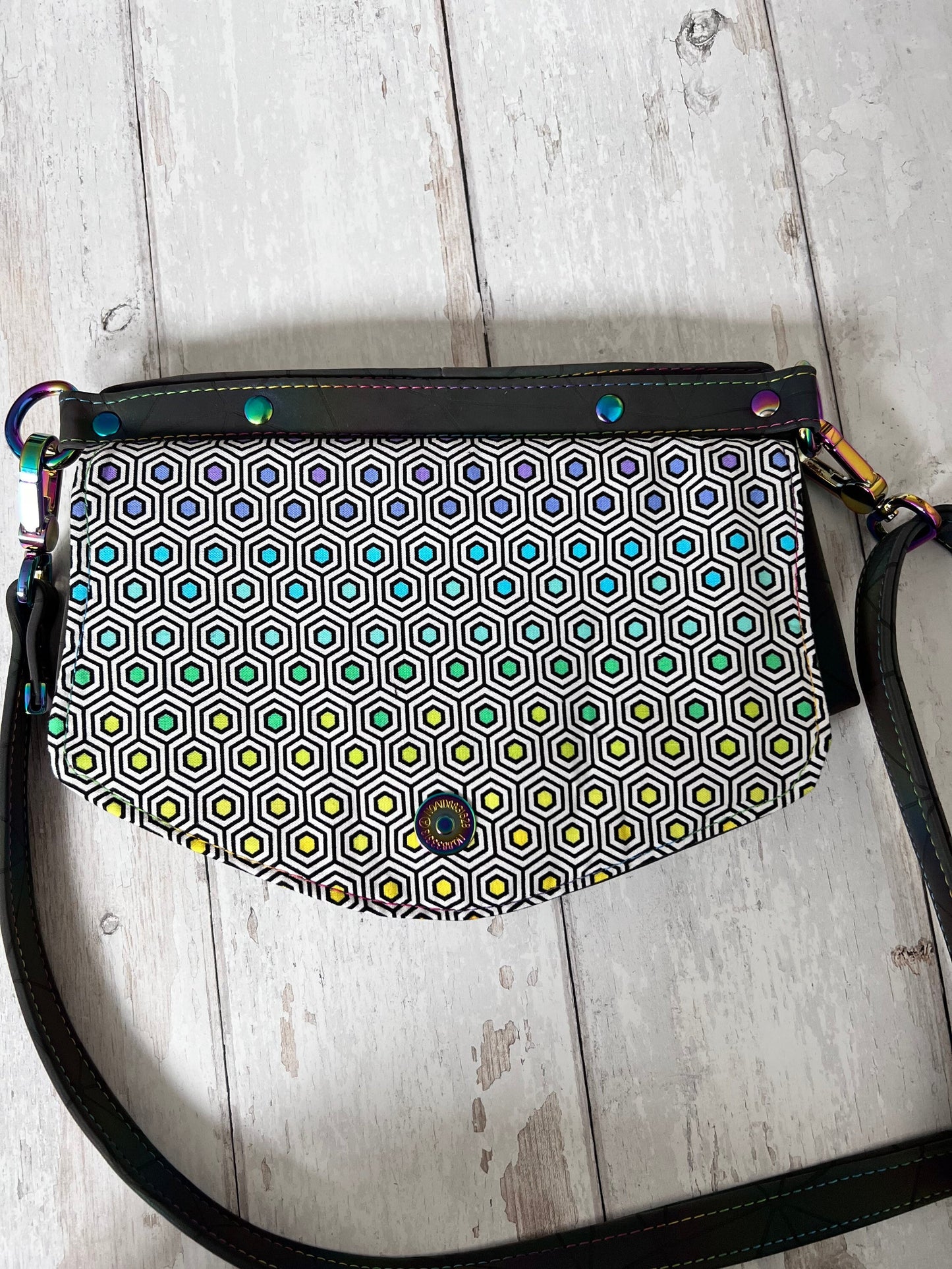 Crossbody handbag, punk bag, vegan handbag, gift for daughter, teen girl gift, gift for goth, emo style handbag, small crossbody