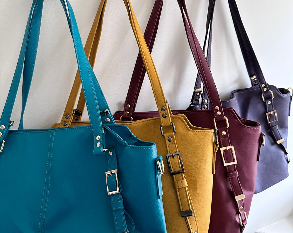 Vegan Leather Slouchy Work Bag